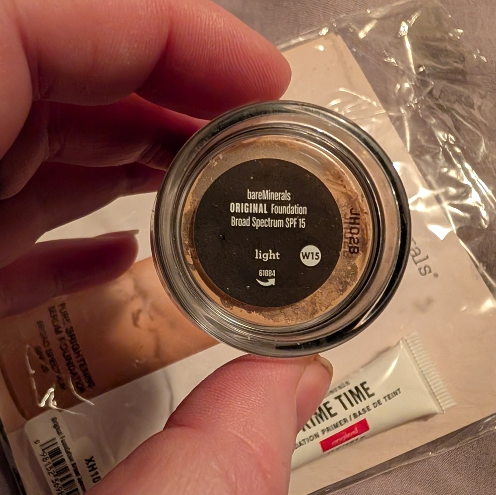 bareMinerals Original Foundation SPF 15 - Light! Plus Primer. Travel Set. New